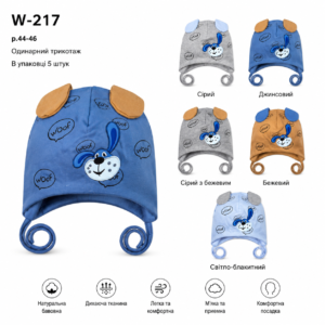 Трикотажна шапка на хлопчика, Р.44-46, ALA BABY W 217 (ПОЛЬЩА)