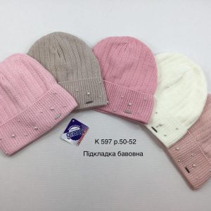 Демісезонна шапка на дівчинку, Р.50-52, Grans K597 (ПОЛЬЩА)