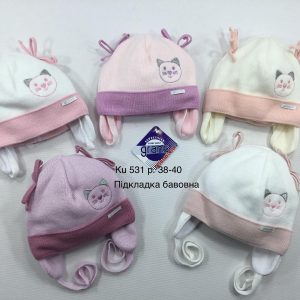 Демісезонна шапка на дівчинку, Р.38-40, GRANS KU531 (ПОЛЬЩА)