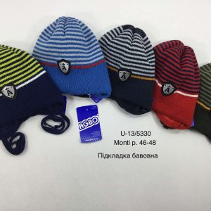 Демісезонна шапка на хлопчика, Р.46-48, AGBO 5330 U13 MONTI (ПОЛЬЩА)