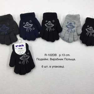 Купити оптом утеплені перчатки на хлопчика, Р.13 см. (2-3 роки), R102db (Польща)