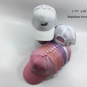 Купити оптом бейсболку PUMA з сіткою на дівчинку, Р.52, L111