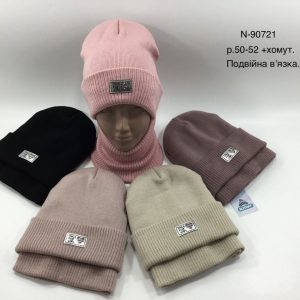 Демі комплект шапка та хомут для дівчаток, Р.50-52, VIVA 90721