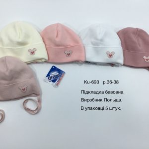 Купити оптом демісезонні шапки на дівчинку, Р.36-38, GRANS KU693 (ПОЛЬЩА)