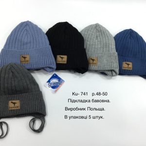 Купити оптом демісезонні шапки на хлопчика, Р.48-50, GRANS KU741 (ПОЛЬЩА)