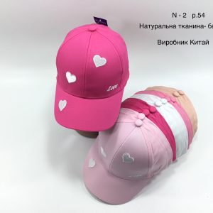 Купити оптом бейсболку на дівчинку, Р.54, №2