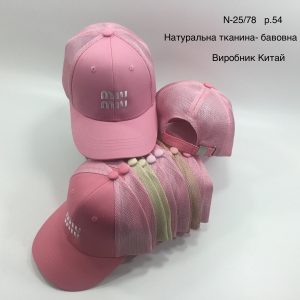 Купити оптом бейсболку з сіткою на дівчинку, Р.54, L78