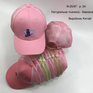 Купити оптом бейсболку з сіткою на дівчинку, Р.52, L97
