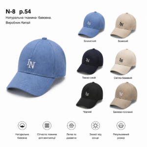 Купити оптом бейсболку на хлопчика, Р.54, №8