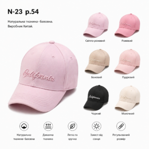 Купити оптом бейсболку на дівчинку, Р.54, №23