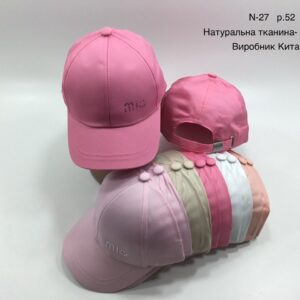 Купити оптом бейсболку на дівчинку, Р.52, №27